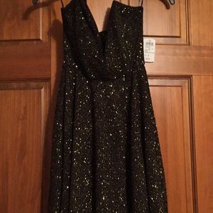 Black and Gold sparkle dress
